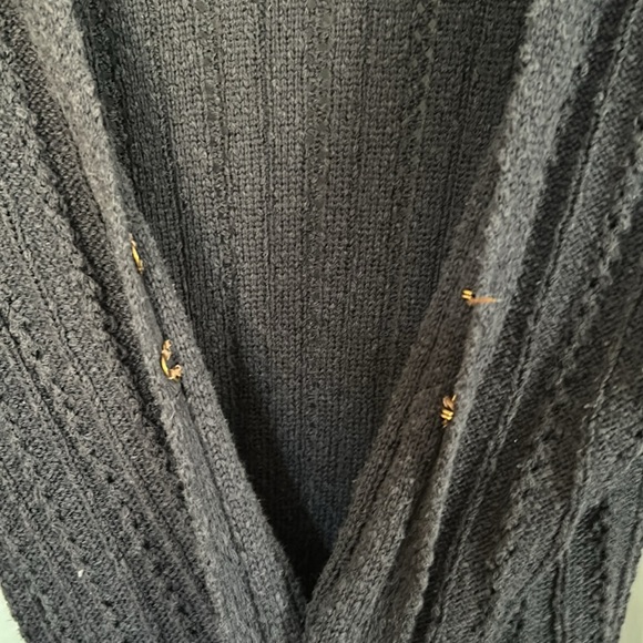 American Eagle Extra Long Knit Cardigan Charcoal - Picture 2 of 5